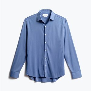 Ministry of Supply, Men’s Apollo Dress Shirt, Ocean Blue, L Slim